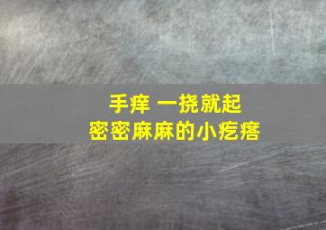 手痒 一挠就起密密麻麻的小疙瘩